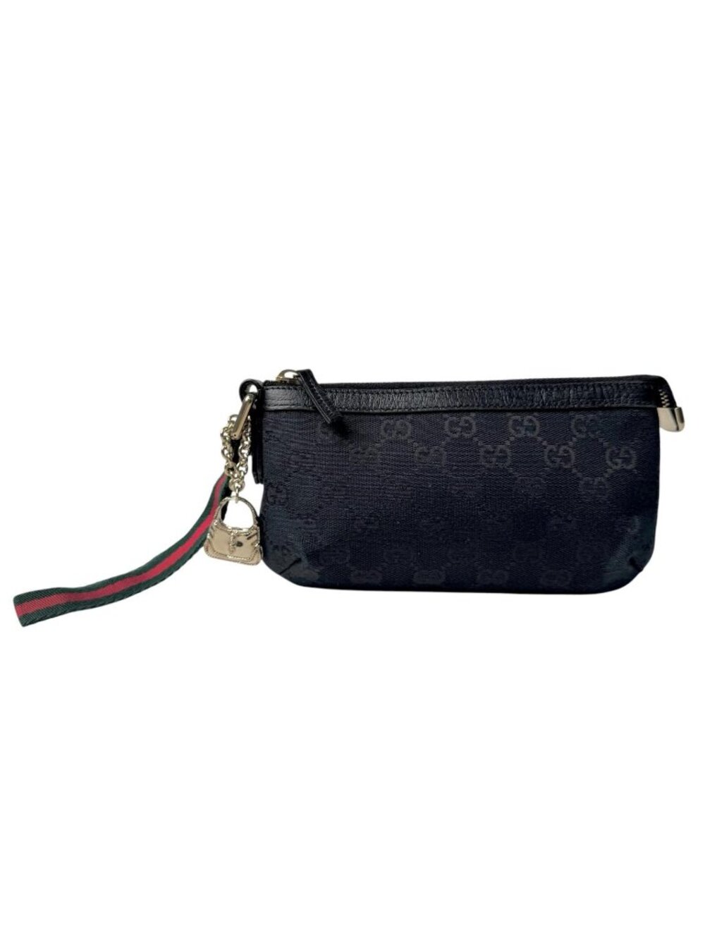 Gucci GG Canvas Pouch Sherry Line Charm - Picture 1 of 10
